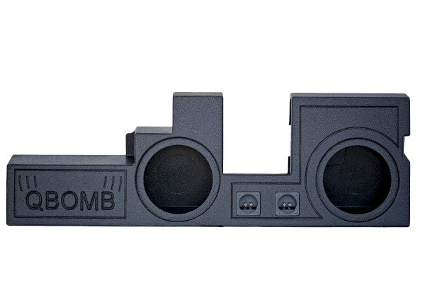 Q-Power Q Bomb coated bedliner  - QBFORD09F350212 - 2hole 12  Ported Ford F250/350/450 Super Duty Behind Seat Finsihed w/Bed Liner