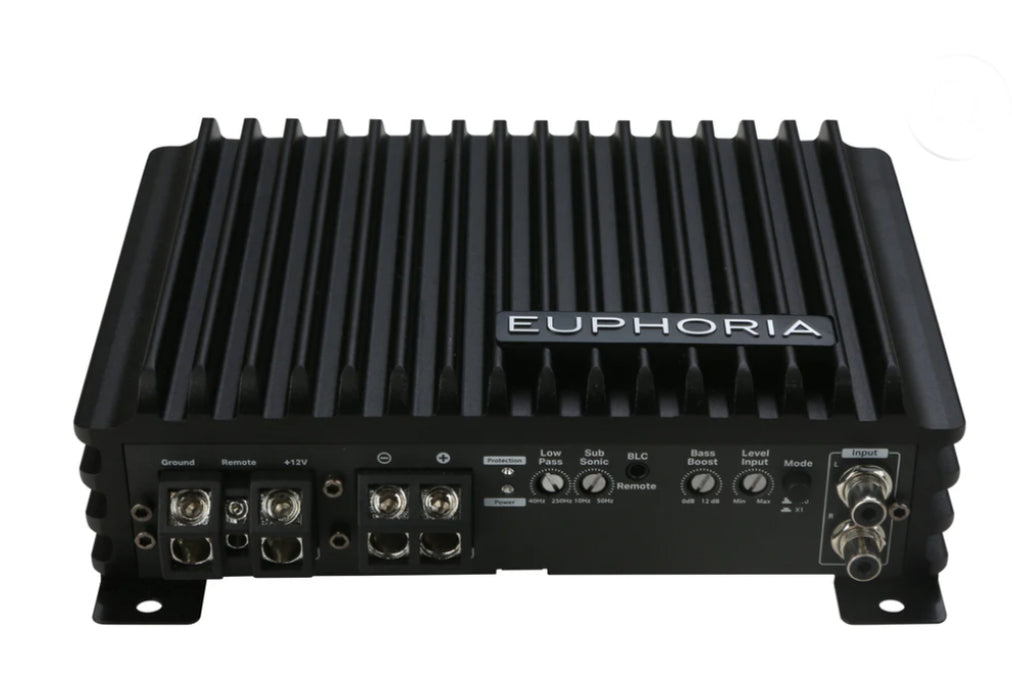 Euphoria - EA1.1200 - Monoblock Subwoofer Amplifier  Power Output: 1200W x 1 at 1 ohm