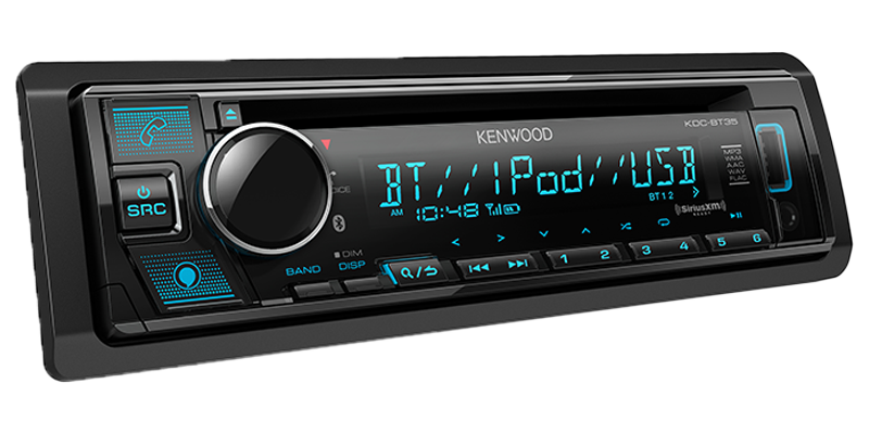Kenwood - KDC-BT35 - CD Receiver, Bluetooth, Alexa Built-in, Alexa wake word enabled, Front USB & AUX, Variable Illumination, SiriusXM Ready, (3)2.5V RCA Preouts, Remote APP ready