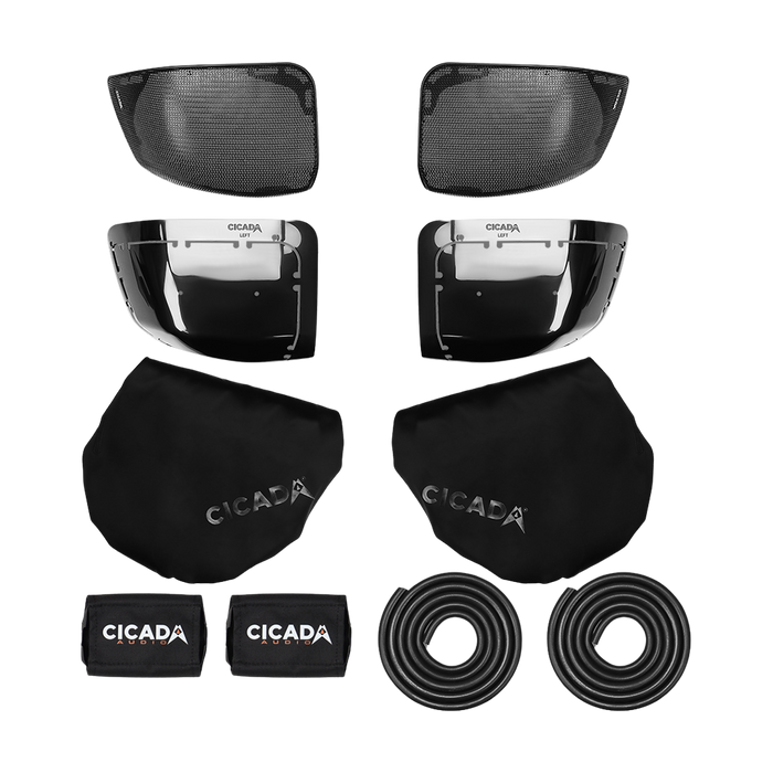 Cicada Audio - 24CHDCVOLG - HD 2024 + CVO Bag Lid Grill - Pair