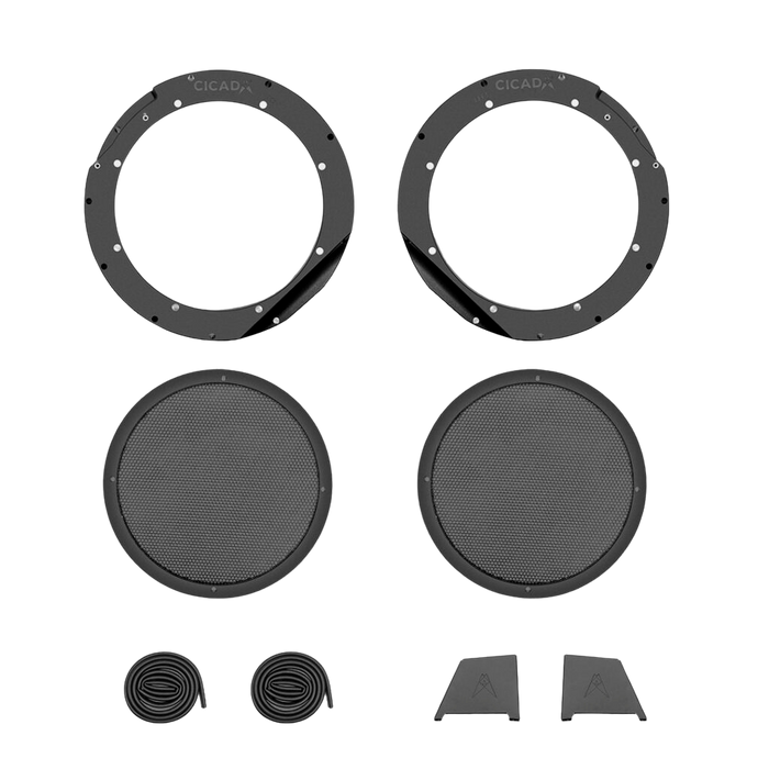 Cicada Audio - 24HDRING10 - H-D® 2024+ 8-inch or 10-inch MidBass Ring and Grills - Matched Pair