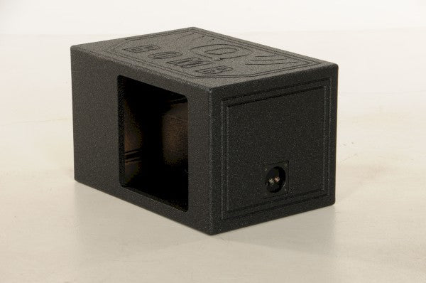 Q-Power Q Bomb coated bedliner  - QBOMB12VLSINGLESQ - Single 12  Side Ported SQ Hole Finsihed w/Bed Liner