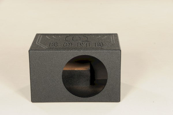 Q-Power Q Bomb coated bedliner  - QBOMB12VLSINGLE - Single 12  Side Ported Finshed w/Bed Liner