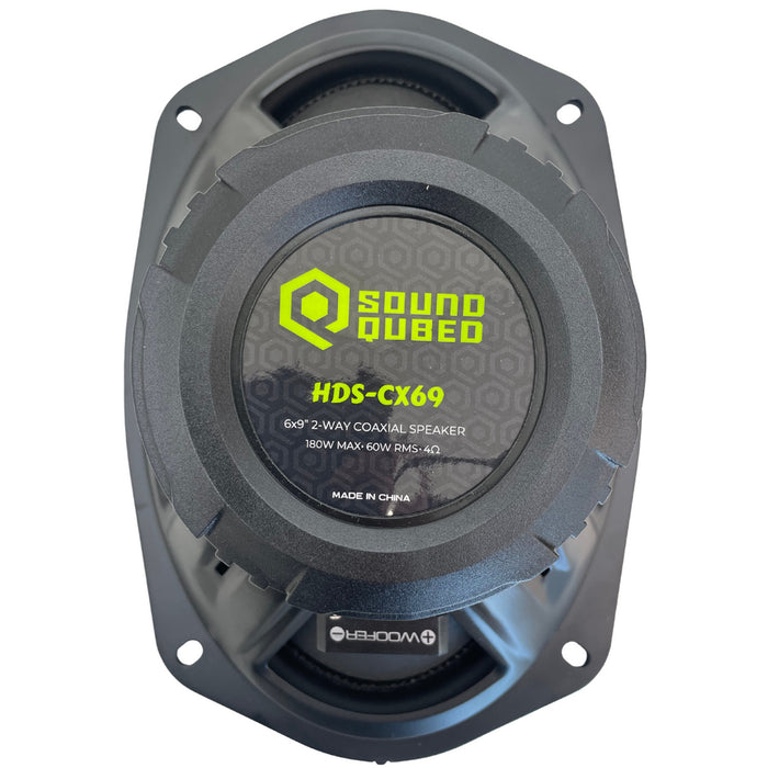 SoundQubed - HDS-CX69 - 3-way 6x9" coaxial speaker - 4 ohm - 60w/180w - with grills