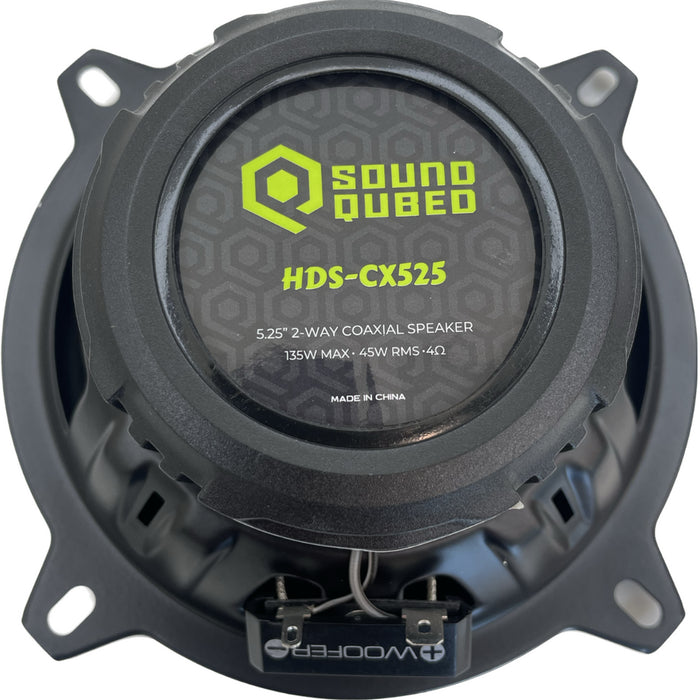 SoundQubed - HDS-CX525 - 2-way 5.25" coaxial speaker - 4 ohm - 45w/135w - with grills