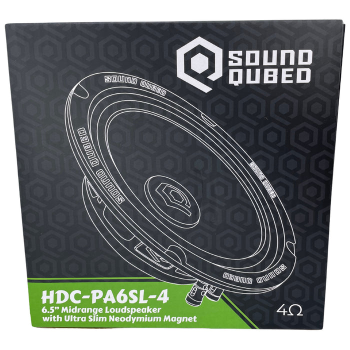 SoundQubed - HDC-PA6SL-4 - 6.5" Neodymium midrange dome cap - 1.5" 4 ohm Voice Coil 150w/300w -- Frequency Response 100Hz - 12KHz
Ultra Slim Space-saving Design with 1.97" Mounting Depth