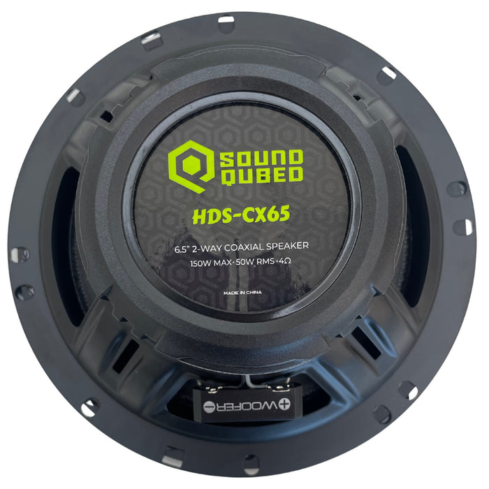 SoundQubed - HDS-CX65 - 2-way 6.5" coaxial speaker - 4 ohm - 50w/150w - with grills
