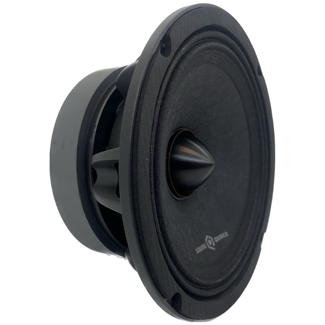 SoundQubed - HDX-PA6B-4 - 6.5" midrange with bullet - 1.5" 4 ohm Voice Coil - 300w/600w Frequency Response 100Hz - 10KHz