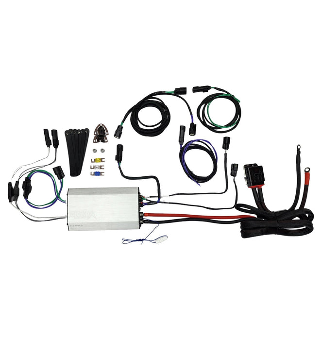 Cicada Audio - HDFLXPro4K - H-D® 4 CH FLX Wiring Harness Kit w/ 4 AWG Power Wire