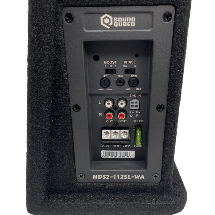 SoundQubed - HDS2-112SL-WA - Loaded Wedge 12" Enclosure w/ Amplifier 350w/700w