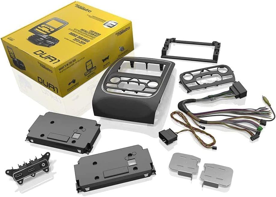 Maestro - KIT-DUR1 - Dash kit solution and installation harness for 2014-2020 Dodge Durango. Covers all factory radio trims