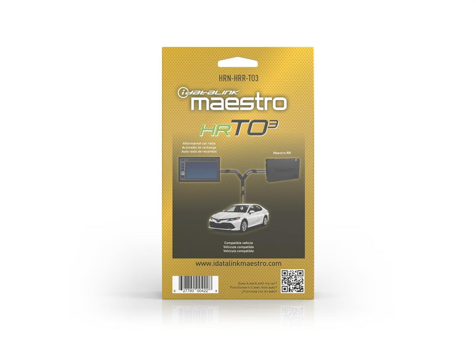 Maestro - HRN-HRR-TO3 - RR and RR2 compatible radio replacement harness for select 2018- UP Toyota vehicles
