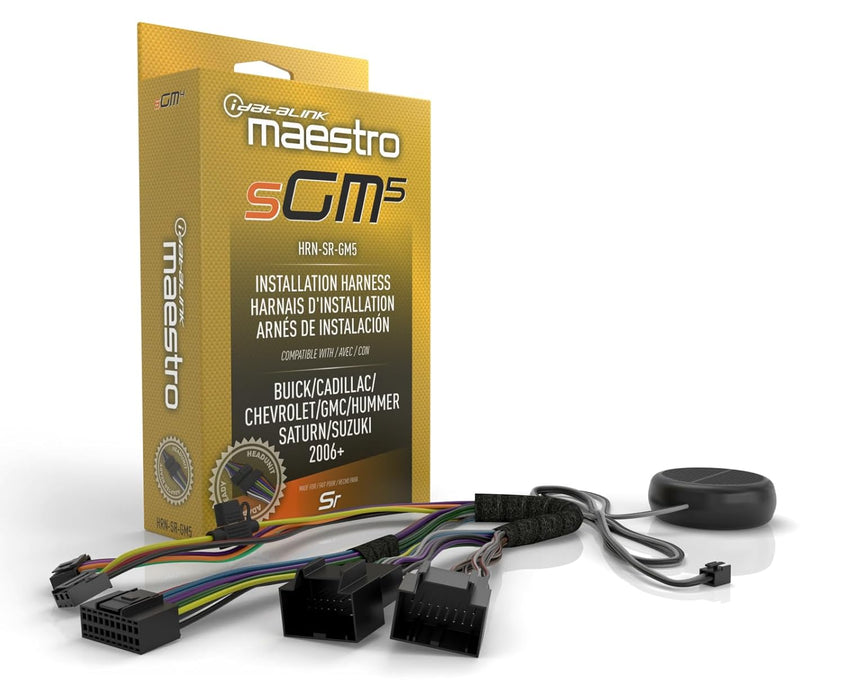 Maestro - HRN-SR-GM5 - MSR compatible radio replacement harness for select 2007 & 2016 GM vehicle