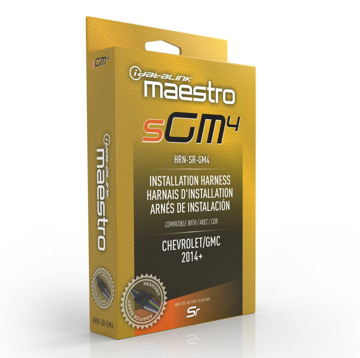 Maestro - HRN-SR-GM4 - MSR compatible radio replacement harness for select 2016 & up GM vehicles