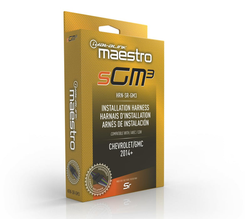 Maestro - HRN-SR-GM3 - MSR compatible radio replacement harness for select 2014 & up GM vehicles