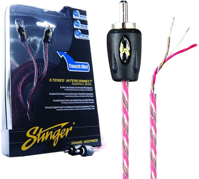 Stinger - SI4220 - 20FT 4000 2CH DIRECTIONAL TWISTED P RCA