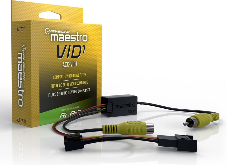 Maestro - ACC-VID1 - Converts a double ended signal from a factory back up camera to single ended composite video output for use with aftermarket radio.  Comp. with MSR, MSW, MRR & MRR2