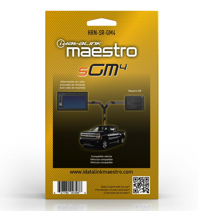 Maestro - HRN-SR-GM4 - MSR compatible radio replacement harness for select 2016 & up GM vehicles