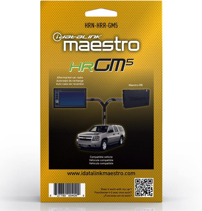 Maestro - HRN-HRR-GM5 - RR and RR2 compatible radio replacement harness for select 2007 -2016 GM vehicle