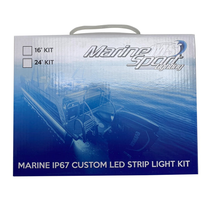 Race Sport MS16FTWSTRIPW - White 16ft Flexible Strip Light w/ Clear Waterproof Sleeve IP67