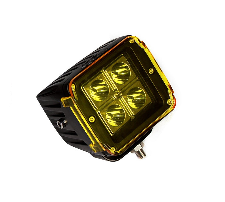 Race Sport RS4L3X316W - Street Series 3x3in 16W 4-LED CREE Cube Spot Light w/ Amber Optional Cover