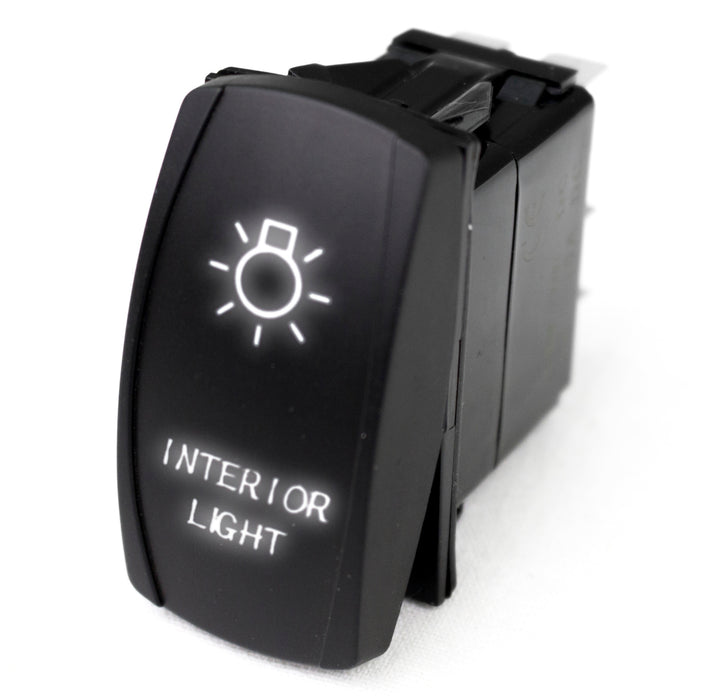 Race Sport RSLJ57W - LED Rocker Switch w/ White LED Radiance (Interior Lights)