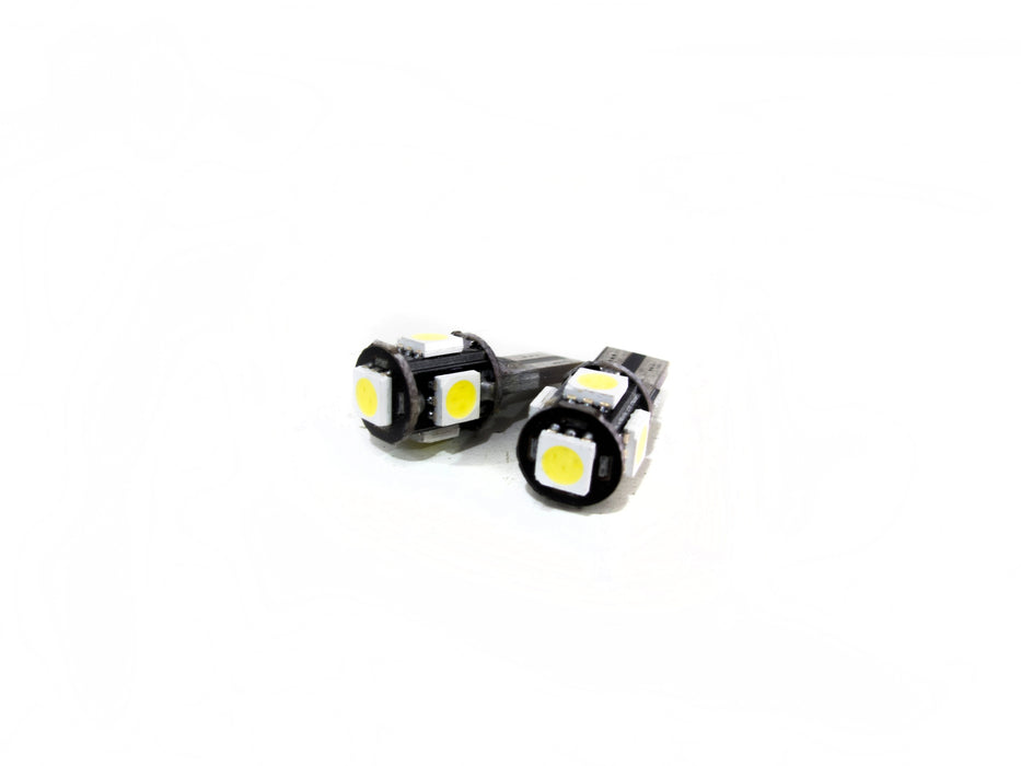 RaceSport - RS-T10-5-5050CAN-W - T10 / 194 5050 CANBUS LED 5-Chip Version (White) (Pair)