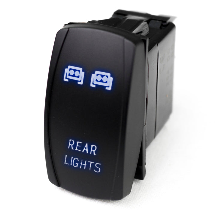 RaceSport - RSLJ60B - LED Rocker Switch w/ Blue LED Radiance (Rear Lights)