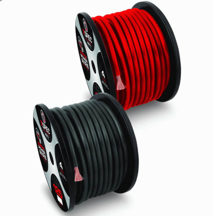 T-SPEC - V12GW-1050 - 1-0 AWG 50FT MATTE BLACK OFC POWER WIRE - v12 SERIES