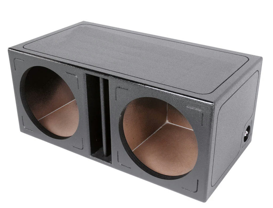 Atrend - TL-10DV 10'' Dual Vented Speaker Box Enclosure Coated, 2.5 cubic ft, Individual Chambered