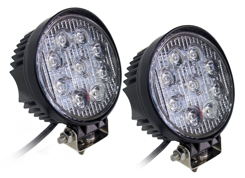 Race Sport RS27WR2 - Street Series 4in Round High-Powered LED 27W / 1755LM (Pair)