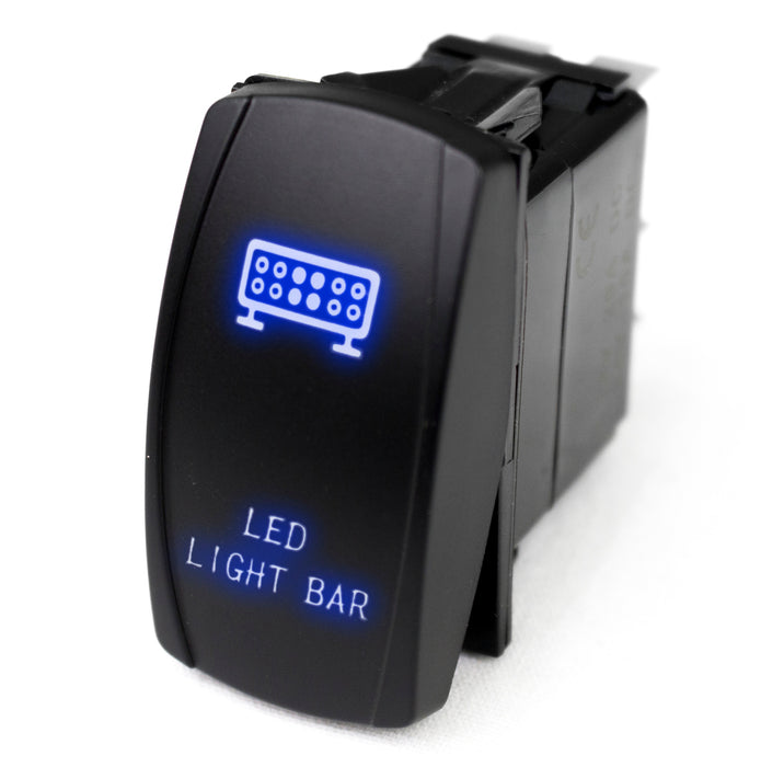 Race Sport RSLJ10B - LED Rocker Switch w/ Blue LED Radiance (LED Light Bar)