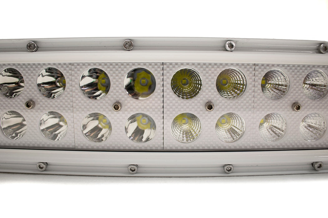 RaceSport - MS120WW-WA - New - 20inch Marine Grade Wrap Around White Shell Light Bar with 120-Watt 40 x 3W High Intensity OSRAM LED