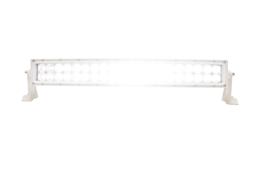 RaceSport - MS120WW-WA - New - 20inch Marine Grade Wrap Around White Shell Light Bar with 120-Watt 40 x 3W High Intensity OSRAM LED