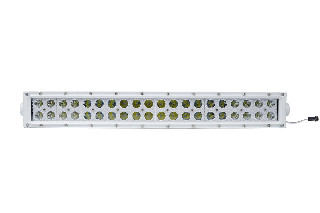 RaceSport - MS120WW-WA - New - 20inch Marine Grade Wrap Around White Shell Light Bar with 120-Watt 40 x 3W High Intensity OSRAM LED