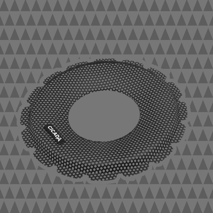 Cicada - CBG65FR - Machined Billet Grill - "Flush" fit That goes over the speaker frame - PAIR - 2 Grill Rings - 2 Mesh/Full Grill/Grill w/Hole