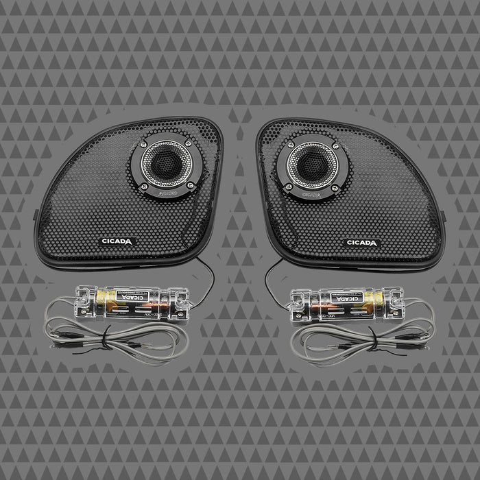 Cicada - CHDRGGTK - Road Glide Grill With RR075T Tweeter built-in. Designed to be used with CM65.4/ CM65.2 Midbass Drivers