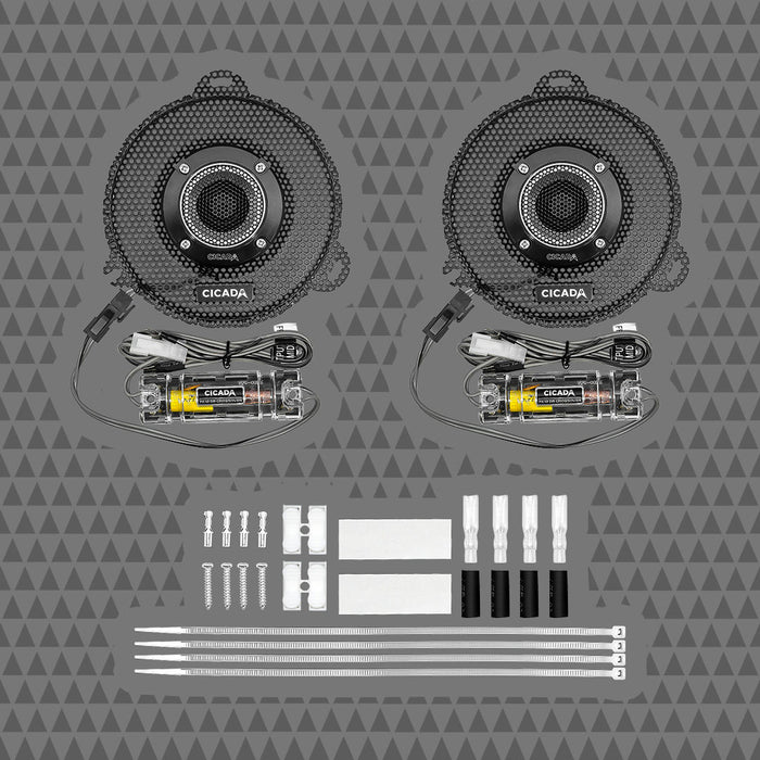 Cicada - CHDSGGTK - Street Glide Grill With RR075T Tweeter built-in. Designed to be used with CM65.4/ CM65.2 Midbass Drivers