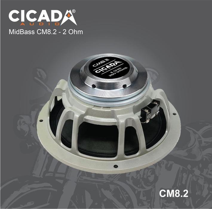 Cicada - CM8.2 - 500WRMS -  PAIR N35 NEO Magnet 2.0" - 2 Ohm Voice Coil WaterProof IMPP Cone