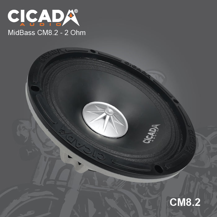 Cicada - CM8.2 - 500WRMS -  PAIR N35 NEO Magnet 2.0" - 2 Ohm Voice Coil WaterProof IMPP Cone