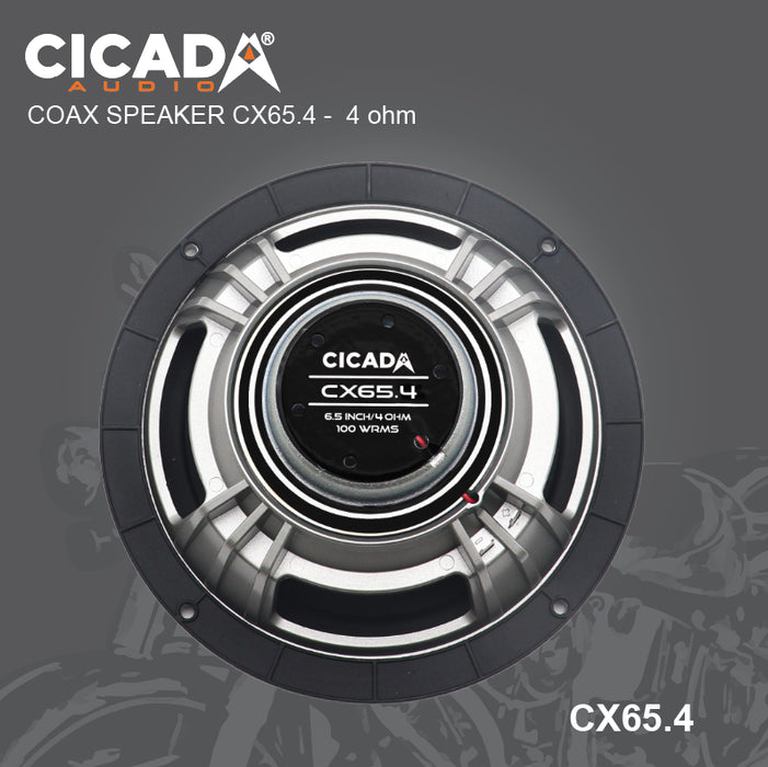 Cicada - CX65.4 - 200WRMS -  PAIR N35 NEO Magnet 1.4" - 4 Ohm Voice Coil WaterProof IMPP Cone