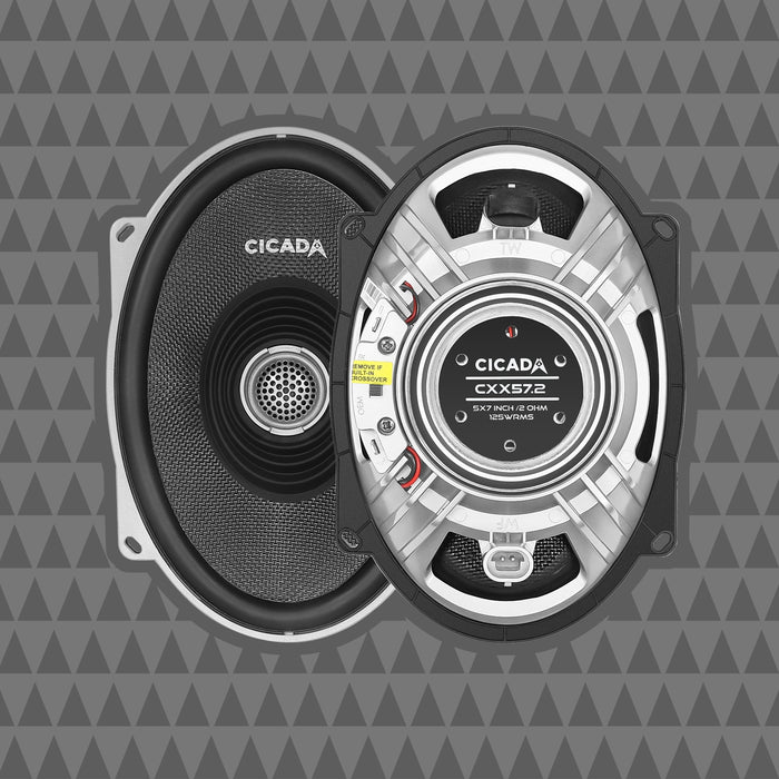 Cicada - CXX57.2 - 200WRMS - PAIR N35 NEO Magnet 1.4 - 2 Ohm Voice Coil 1.0" - 4 Ohm PEI Tweeter