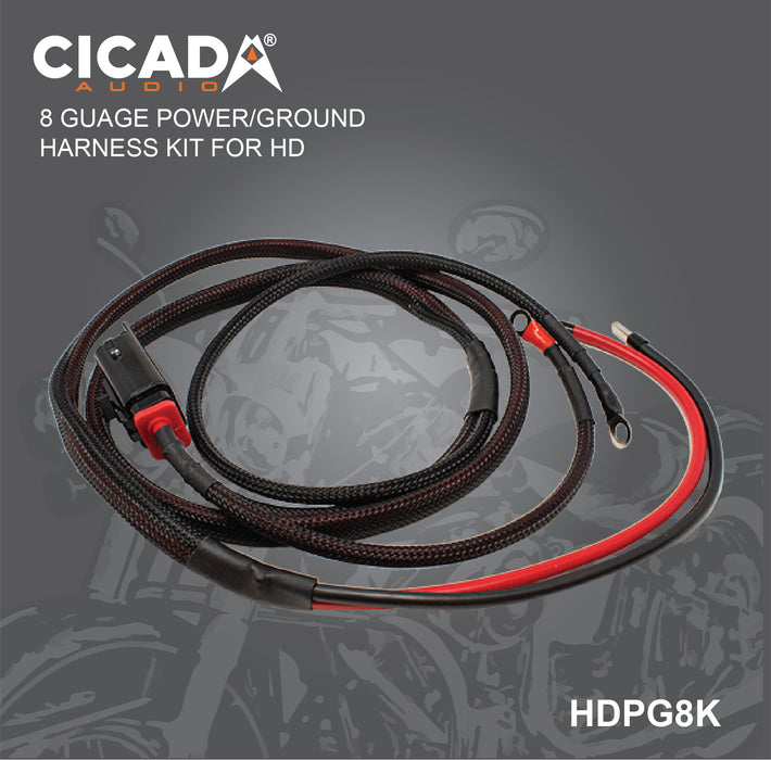 Cicada - HDPG8K - 8 Gauge Power Kit 6 Ft Long Waterproof Fuse Holder