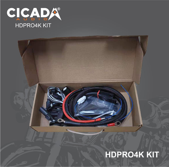 Cicada - HDPRO4K - 8 Gauge Power Kit+ Complete Harness Kit Fairings/Bag "Plug & Play"