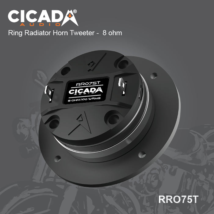 Cicada - RR075T - 100WRMS - PAIR N35 NEO Magnet 1.0" - 4 Ohm Voice Coil 107dB Sensitivity