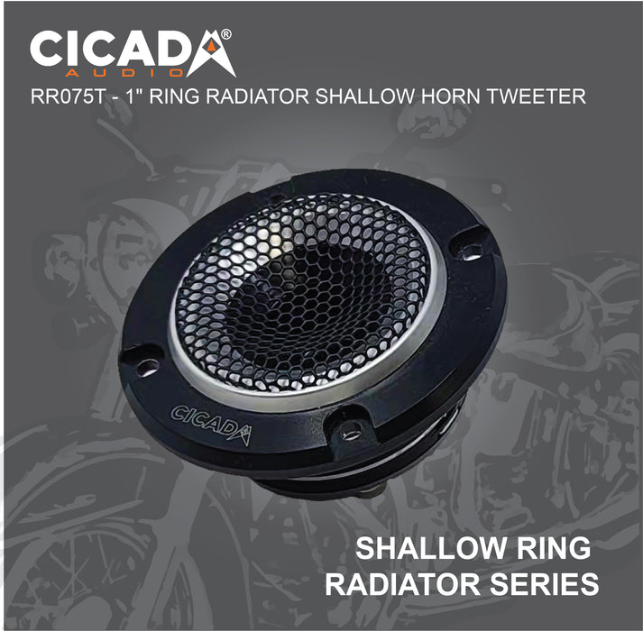 Cicada - RR075T - 100WRMS - PAIR N35 NEO Magnet 1.0" - 4 Ohm Voice Coil 107dB Sensitivity