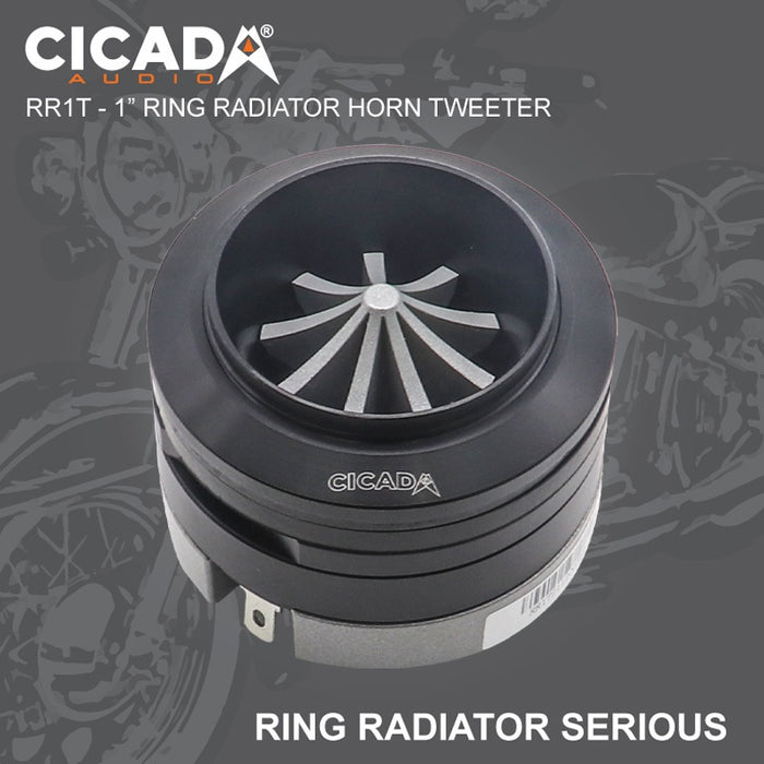 Cicada - RR1T - 100WRMS -  PAIR N35 NEO Magnet 1.0" - 4 Ohm Voice Coil 107dB Sensitivity