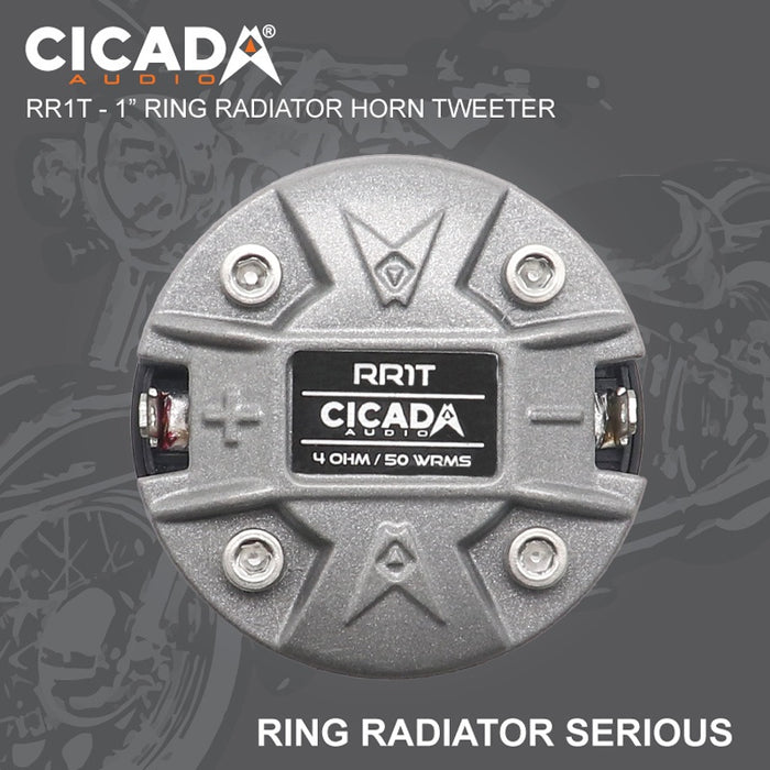 Cicada - RR1T - 100WRMS -  PAIR N35 NEO Magnet 1.0" - 4 Ohm Voice Coil 107dB Sensitivity