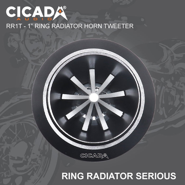 Cicada - RR1T - 100WRMS -  PAIR N35 NEO Magnet 1.0" - 4 Ohm Voice Coil 107dB Sensitivity