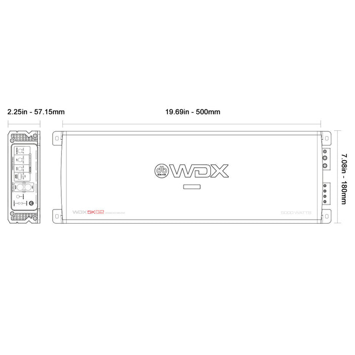 DB Drive - WDX5KG2 - 1 x 5000W @ 1 OHM CLASS D WDX MONOBLOCK AMPLIFIER